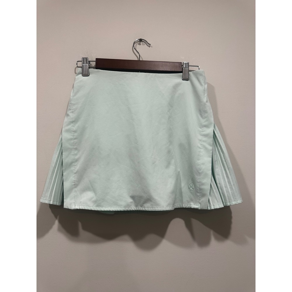 Lululemon Court Rival High-Rise Skirt Mint Green Pleated Tennis Skort Womens 4